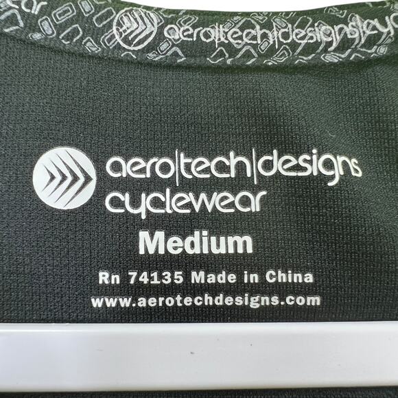 Aero Tech Designs Cyclewear Jersey Men M Cycling Shirt Short Sleeve Reflective - Picture 2 of 13